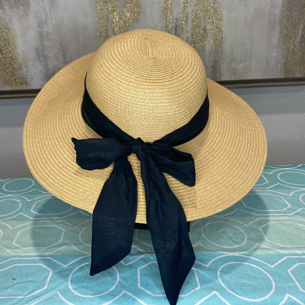 Haute Hippie Tan Hat with Black Ribbon ⭐️ - Picture 3 of 6